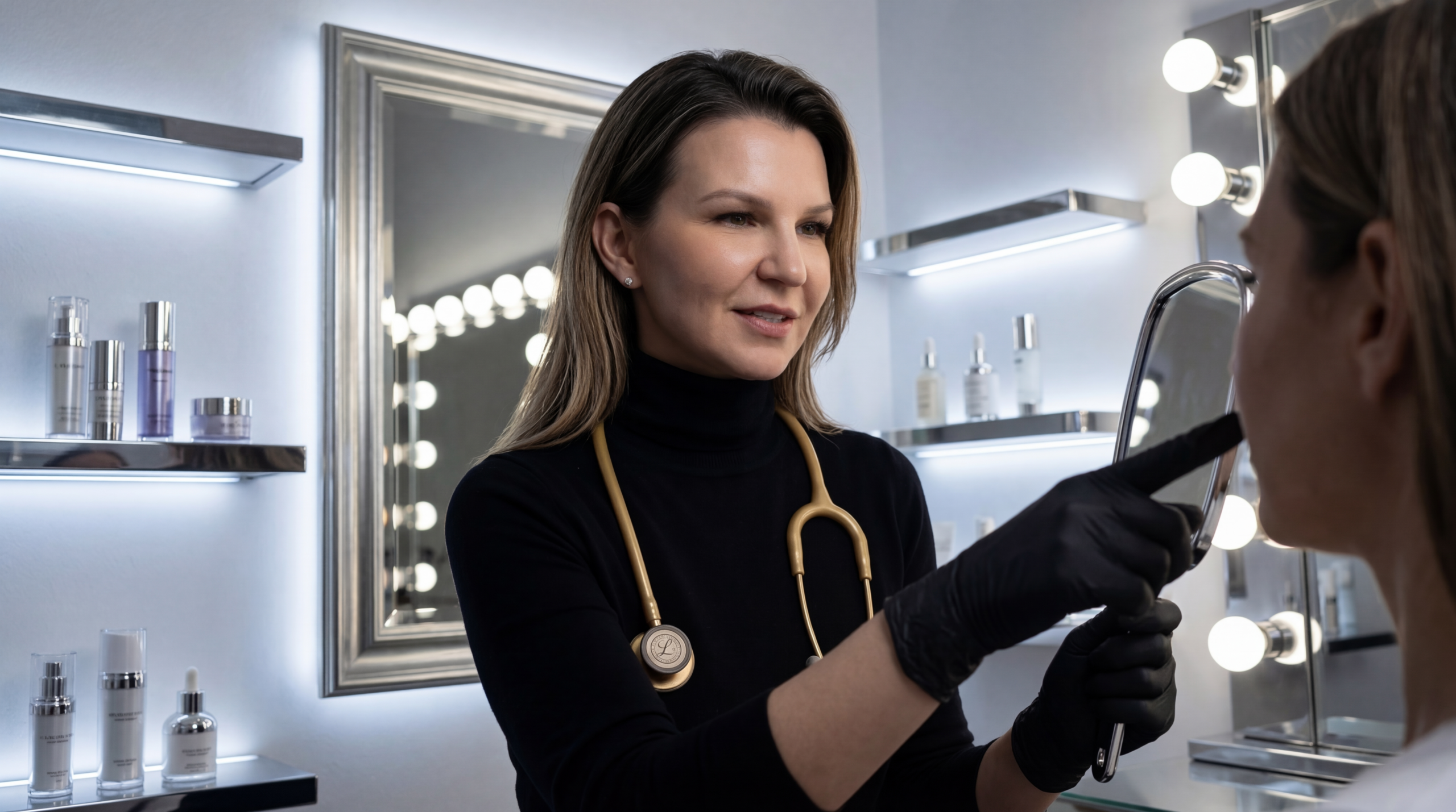 Timeline illustration explaining the aftercare rules and the 14-day process for final aesthetic results