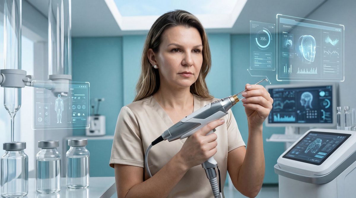 Medical aesthetic clinic tray with neuromodulator vial and syringe